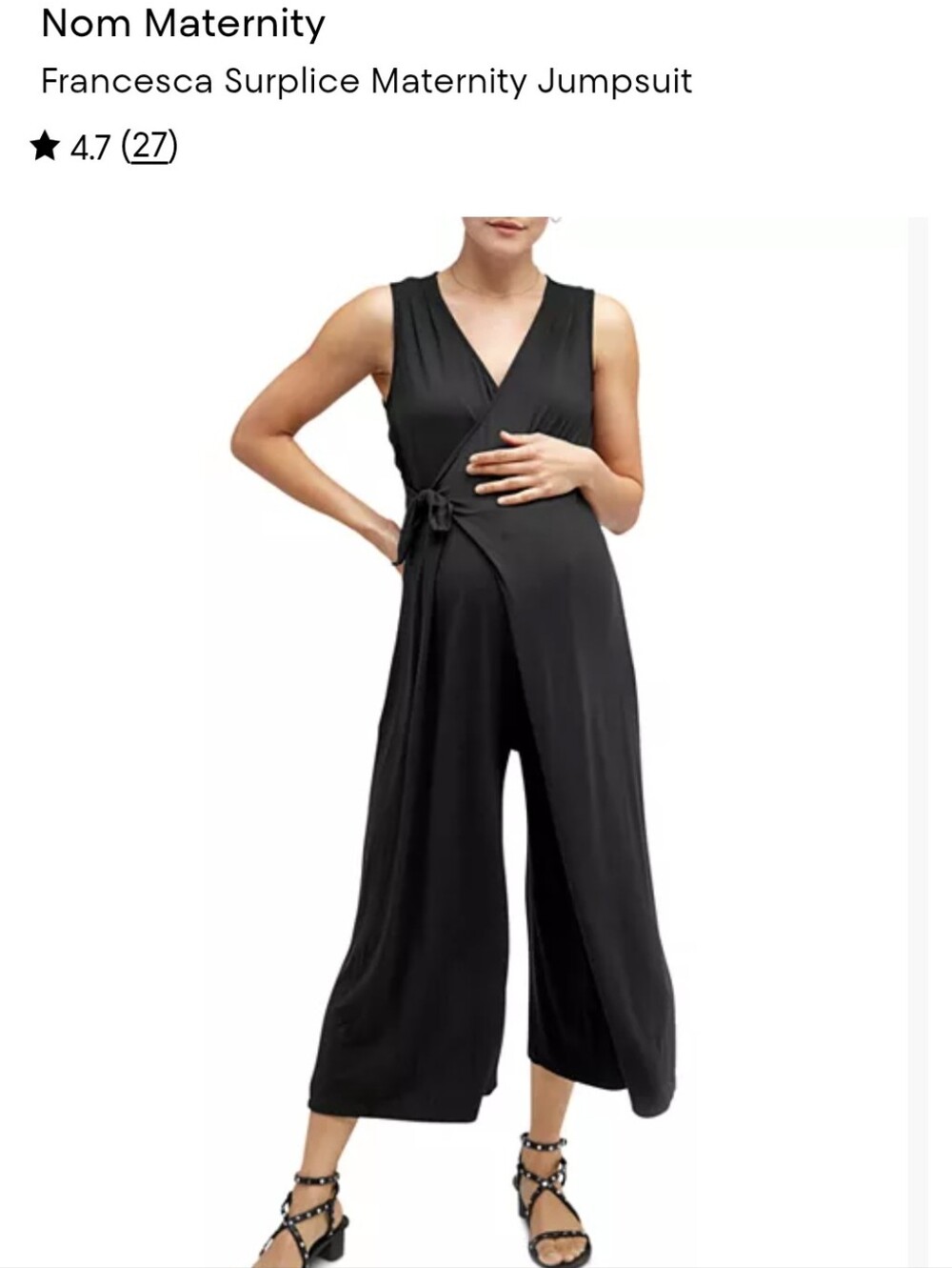 NOM Maternity Surplice Jumpsuit